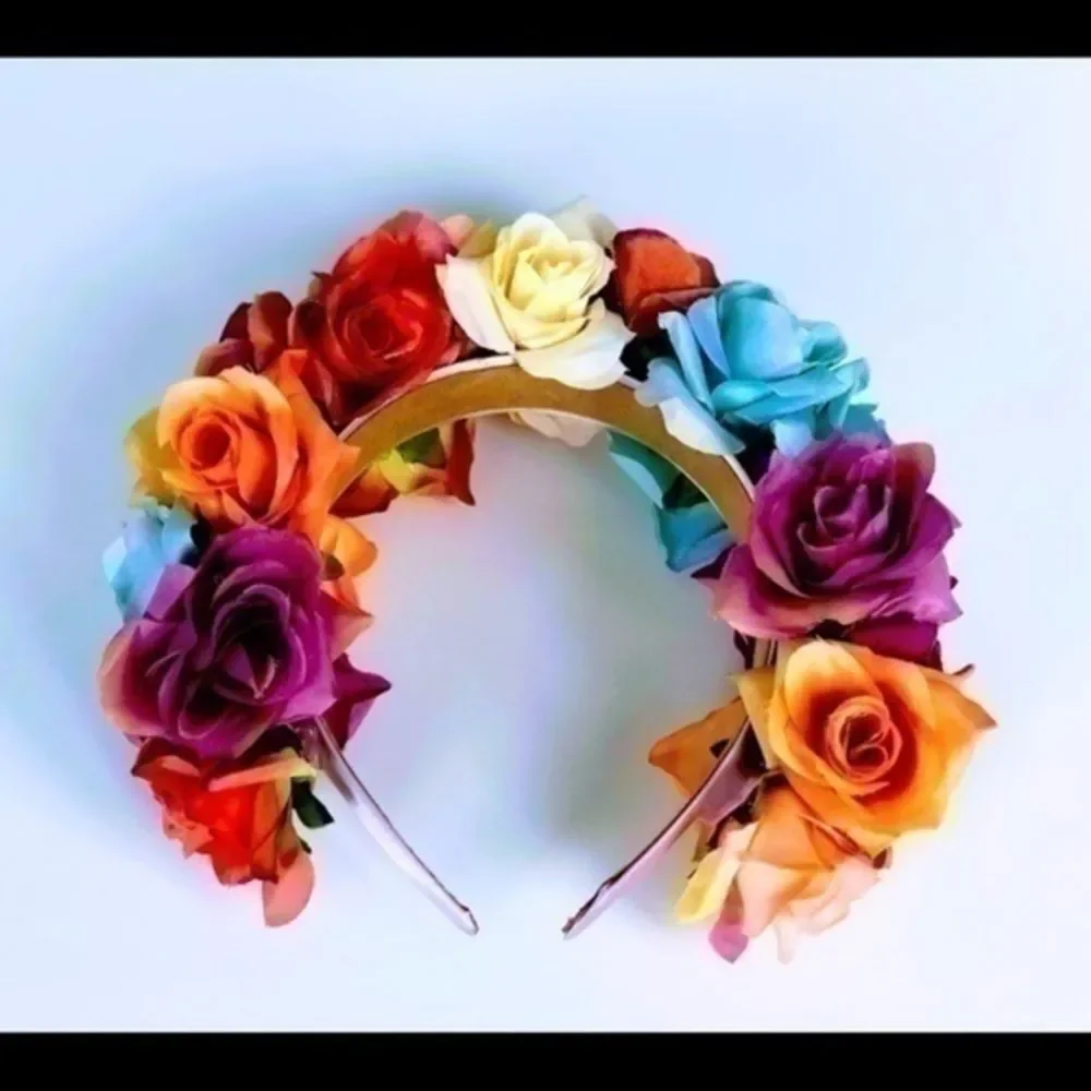 Stunning Handmade Colorful Flower Crown